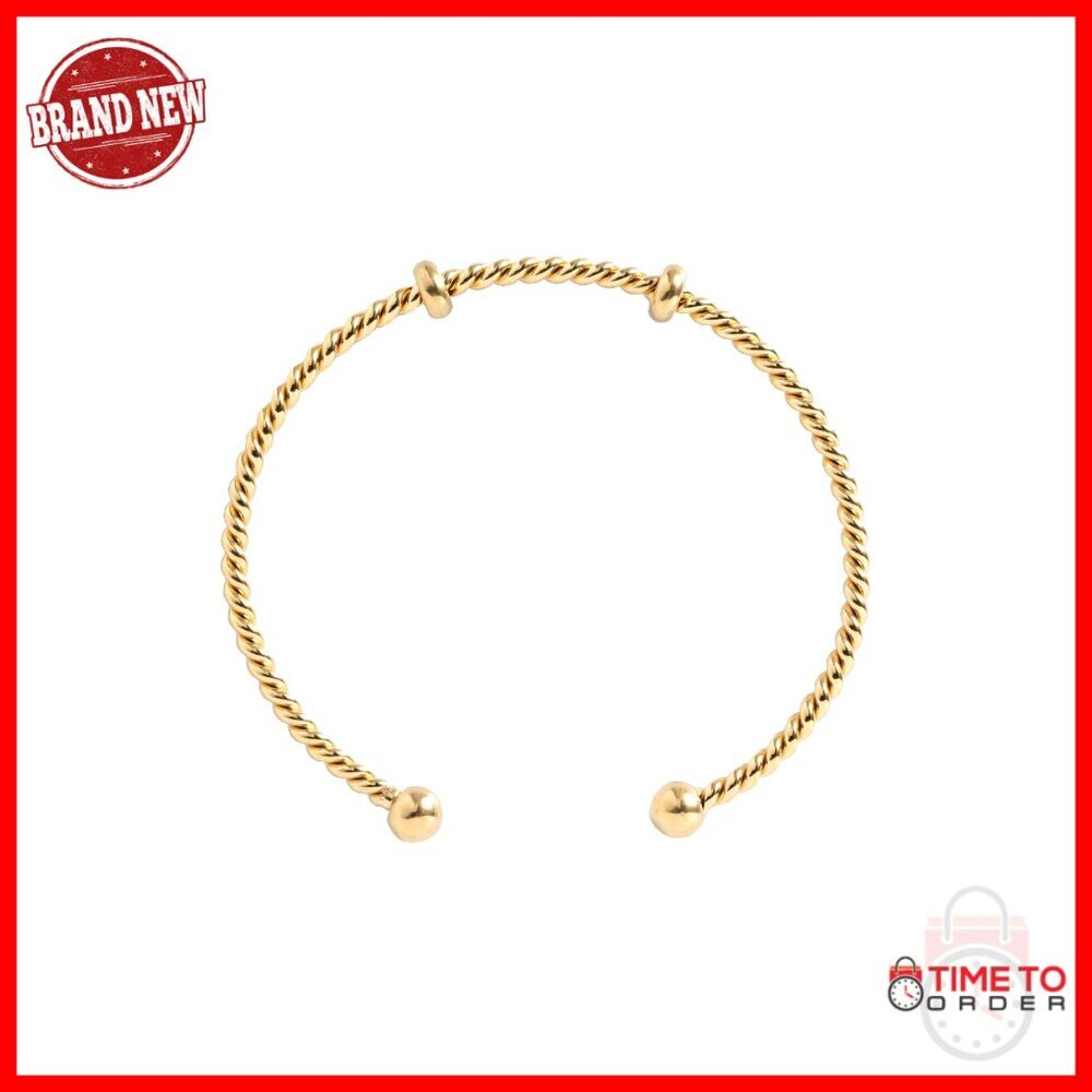French Rope Charm Bracelet Cuff Minimalist Elegant Adjustable Slider Beads